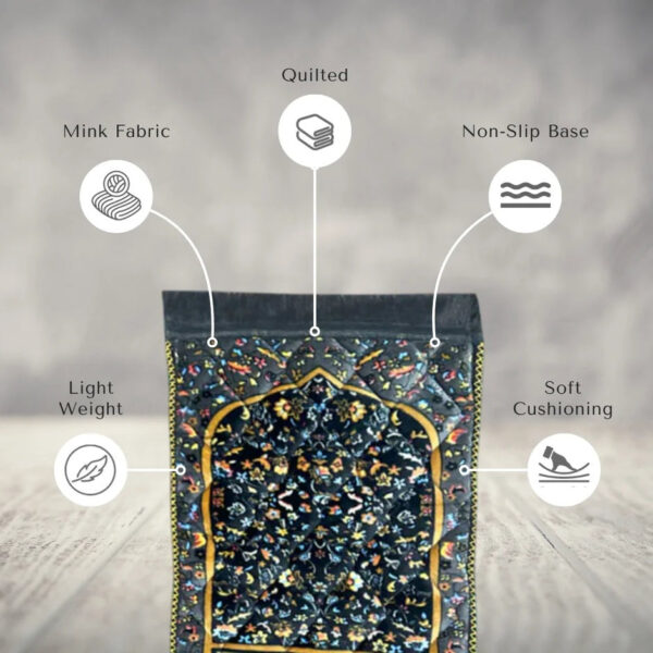 Kids series  Prayer Mat Black_Leaf_Flowers_-_Kids