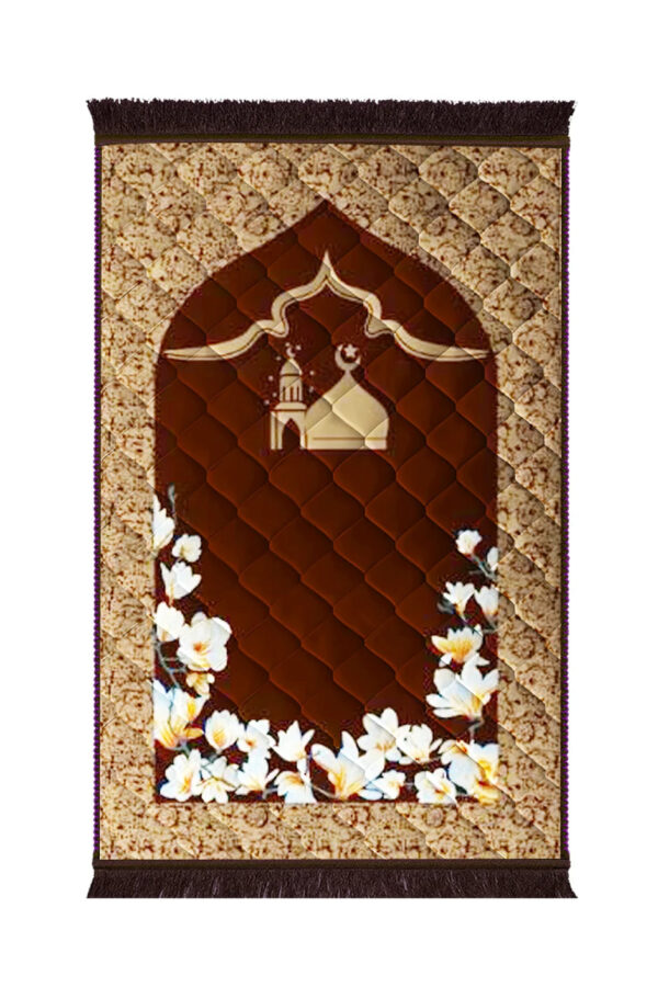 Lite series  Prayer mat Brown_Gumbad_Moon_And_Flower_-_Lite