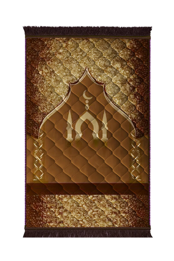 Lite series  Prayer mat Brown_Mosque_Gumbad_With_Pillars_-_Lite