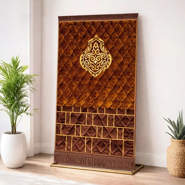 Kids series  Prayer Mat Chocolate_Brown_Ghilaf_e_Kaaba_-_Kids