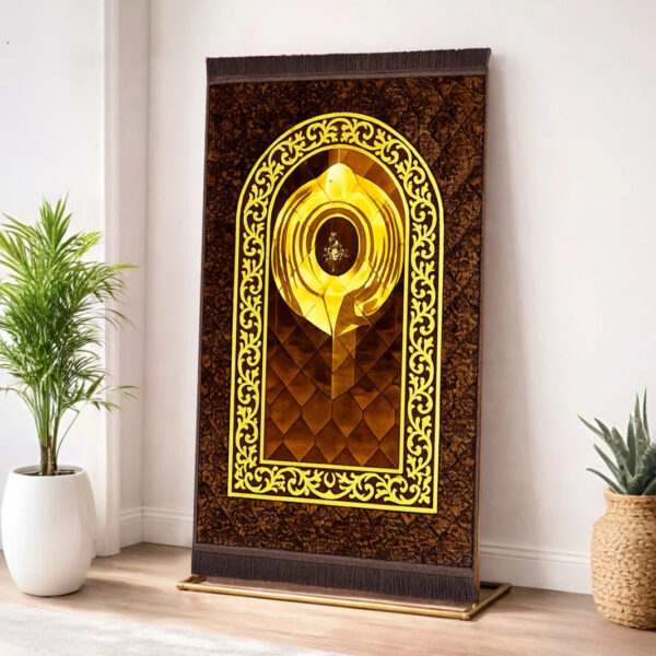 Kids series  Prayer Mat Chocolate_Brown_Hajr_e_Aswad_-_Kids