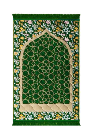Lite series  Prayer mat Green_Gumbad_And_Flowers_-_Lite