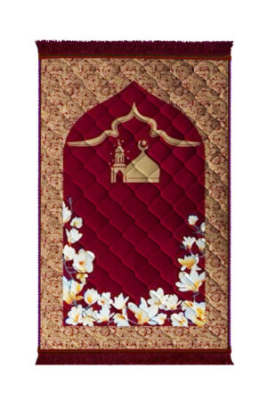 Lite series  Prayer Mat Mahroon_Gumbad_Moon_And_Flower_-_Lite