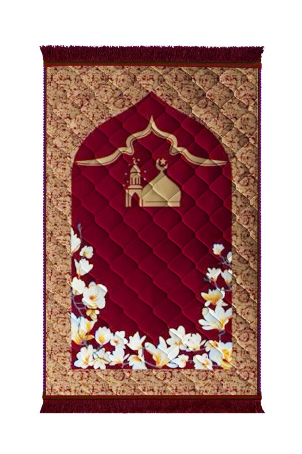 Lite series  Prayer Mat Mahroon_Gumbad_Moon_And_Flower_-_Lite