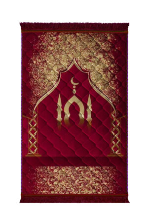Lite series  Prayer Mat Mahroon_Mosque_Gumbad_With_Pillars_-_Lite