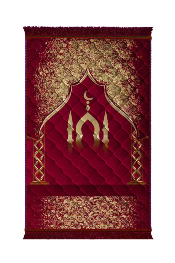 Lite series  Prayer Mat Mahroon_Mosque_Gumbad_With_Pillars_-_Lite