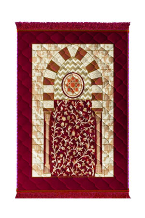 Lite series  Prayer Mat Mahroon_Pillar_Flower_-_Lite