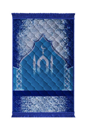 Lite series  Prayer Mat Navy_Blue_Mosque_Gumbad_With_Pillars_-_Lite